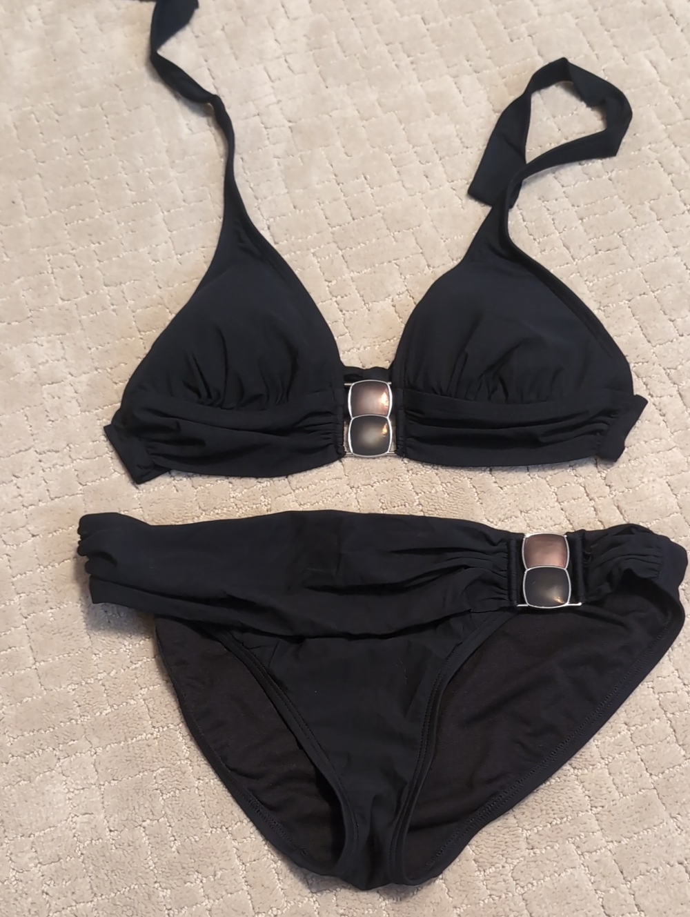 2bamboo Black Bikini Set with Decorative Buckles
